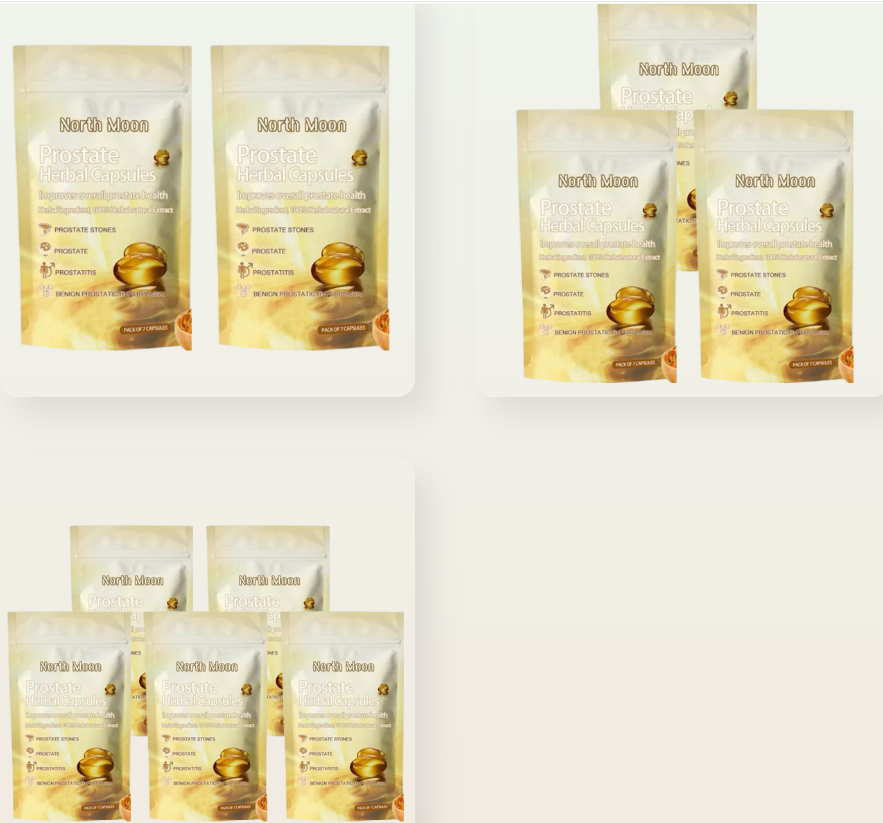 North Moon Lot de 7 capsules pour prostatite masculine.